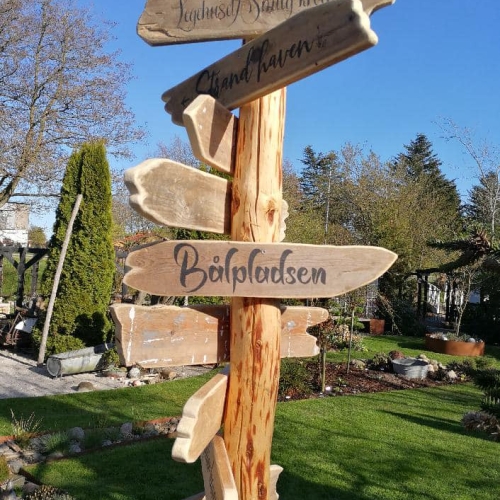 skilte reklame træ print navneskilte